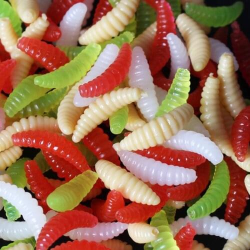 20PCS Fishing Lure Soft Worms Lure Hooks Smell Worms Suspending Fish Baits Glow Fish Spoon Lures Baitcastin Jigging Smell Lures