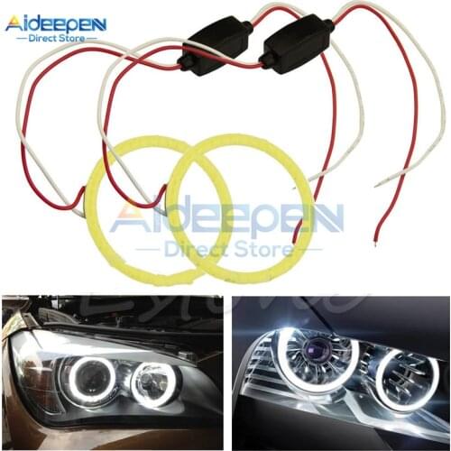2x Angel Eyes 80mm Super Bright Halo Ring Car Led Fog Light Car Motorcycle Daytime Running Light DRL Headlight