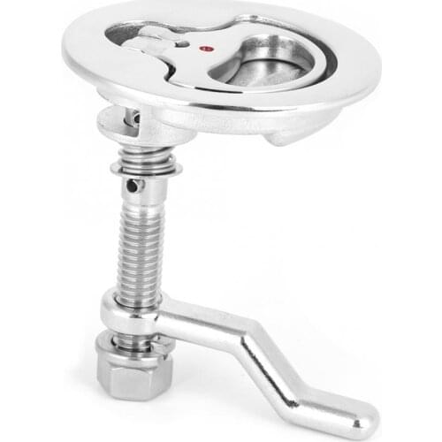 316 Stainless Steel 0.6-2.4in Boat Marine Hatch Flush Pull Latch with Chrome Plate Marine Boat Hardware Accessories