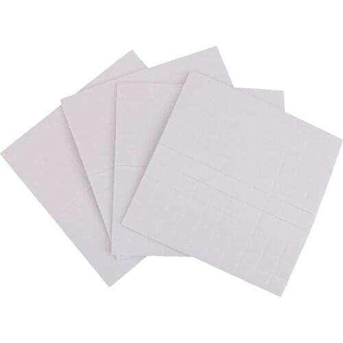 400 PCS Double Sided White Foam Tape Strong Pad Mounting Adhesive Stickers, Square