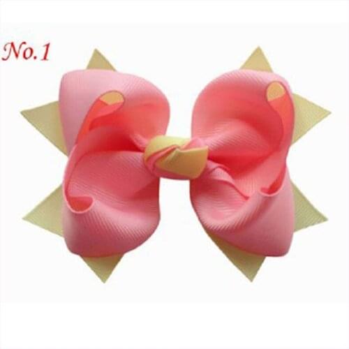 60 pcs 4.5 Tone Leaves Free ShippingNew Spring And Summerof Grosgrain Ribbon Lace Print Kids Hair Accessories