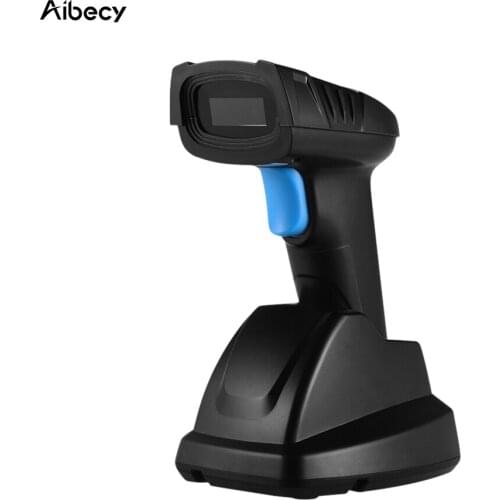 Aibecy Hand 2.4G Wireless 1D&2D Barcode Scanner Bar Code Reader with USB Cradle Receiver 100m Transmission Distance for Store