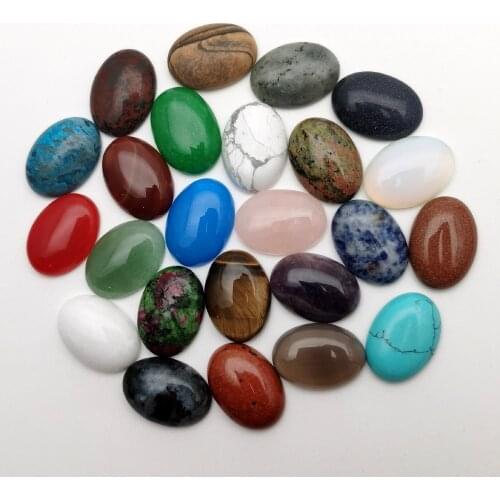 Fashion Natural stone water drop and oval cabochon mixed 25x18MM beads for jewelry making 20Pcs Charm accessories Free shipping