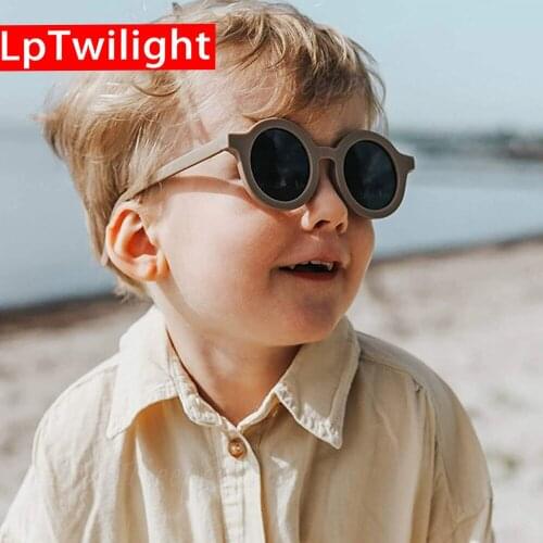 LpTwilight Round Kids Sunglasses Girls Fashion Retro Children Glasses Baby Boys Anti-UV Sun Glasses Vintage Colorful Eyewear UV