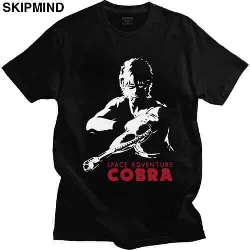 Awesome Space Adventure Cobra T-Shirt Mens Soft Cotton Tee Short Sleeved Japan Manga Anime T Shirt Slim Fit Clothing Merch Gift