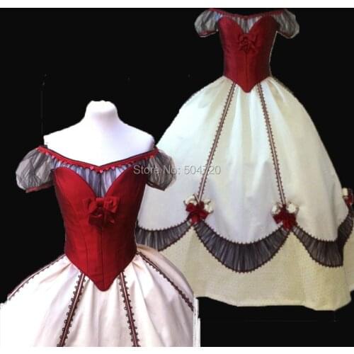 Tailored!NEW arrivial Royal Red French Duchess Queen Marie Antoinette Period Masquerade Theatre Civil war Gown dress HL-298