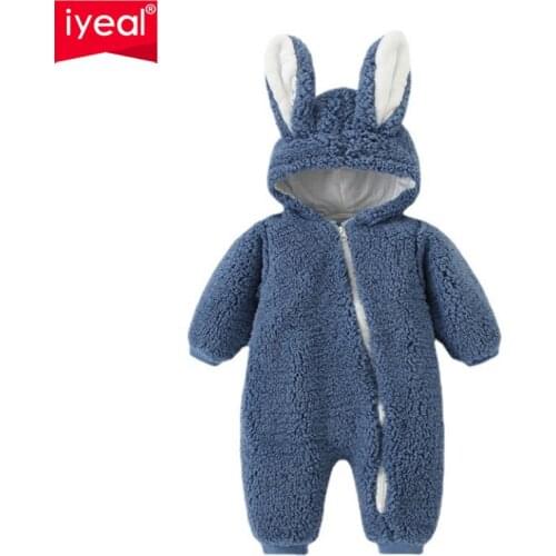 IYEAL Winter Baby Clothes For Baby Girls Warm Overalls Newborn Baby Wool Costume Infant Romper Boys Jumpsuit Toddler Clothes