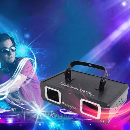DMX Red Green Blue 2lens Laser Light Full color Line Scanner Cool Effects laser Projector DJ Dance Bar Disco Music Party lights