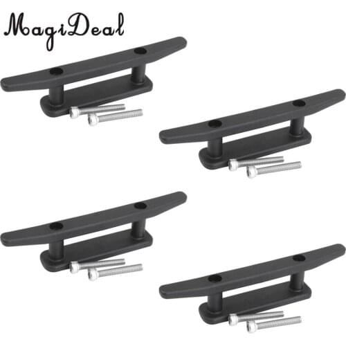 MagiDeal New Hot Sale 4Pcs Nylon Marine Kayak Boat Canoe Cleat Mooring Deck Mount Hardware Kit for Fishing Dinghy Jet Boat Sport