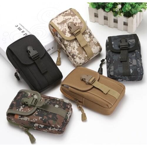 Multifunction Canvas Camouflage Waterproof Wear-resistant Waist Pack For Man Male Outdoor Mobile Phone bag Coin Purse Handbag