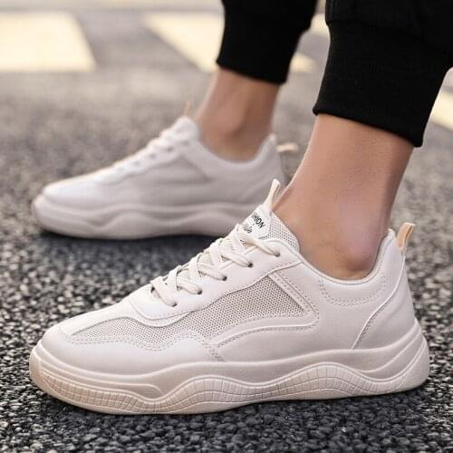 Spring and Autumn White Mens Casual Shoes Business Mens Sneakers Tide Breathable Cloth Men Casual Shoes