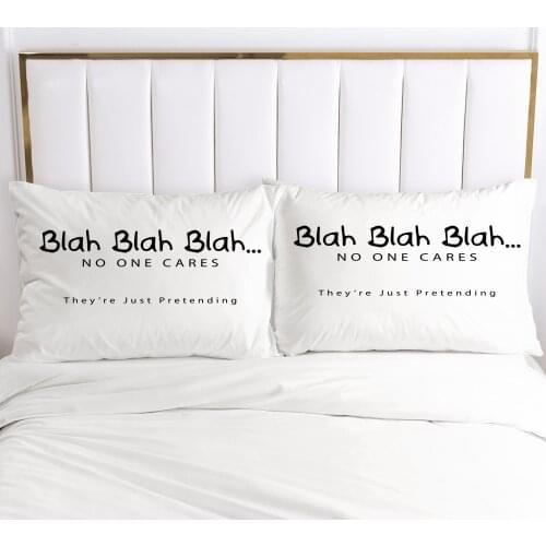 2PCS 3D Pillow Cases 70x70 50x75 Nordic Decoration Throw Pillow Cover Bedding White Letter PillowCase Customize size/design