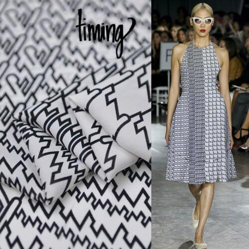 1 Meter New Color Circuit Diagram, Pattern, Luxury Series, High-end Summer Silk Qiao Fabric, Wide Width