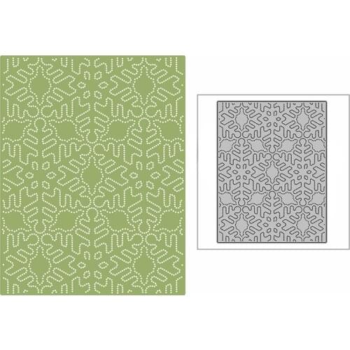 New Classic Winter Dotted Background Plate 2021 Metal Cutting Dies for DIY Scrapbooking and Card Making Embossing Craft No Stamp
