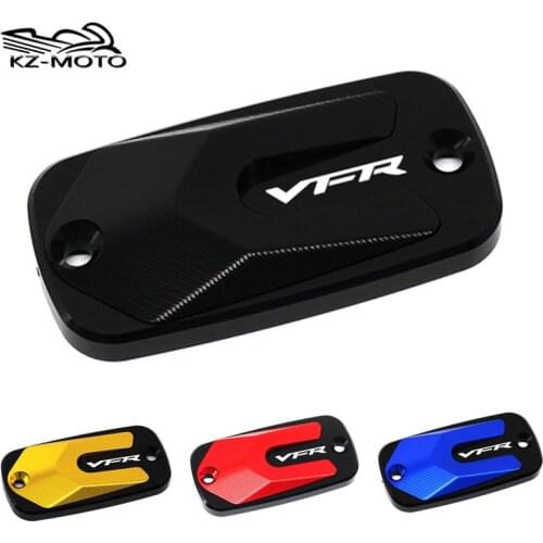 New Motorcycle For HONDA VFR 800 1200X VFR800X VFR800F VFR1200X LOGO CNC Aluminum Front Brake Reservoir Fluid Tank Cover Oil Cap