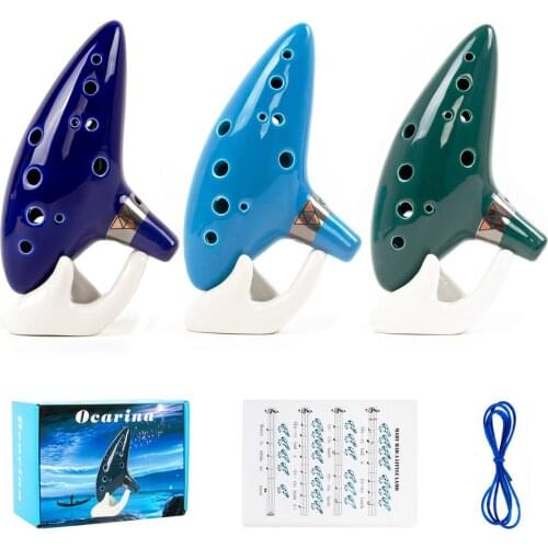 Ocarina of Time 12 Tones Alto C w/ Song Book Display Stand Neck Cord
