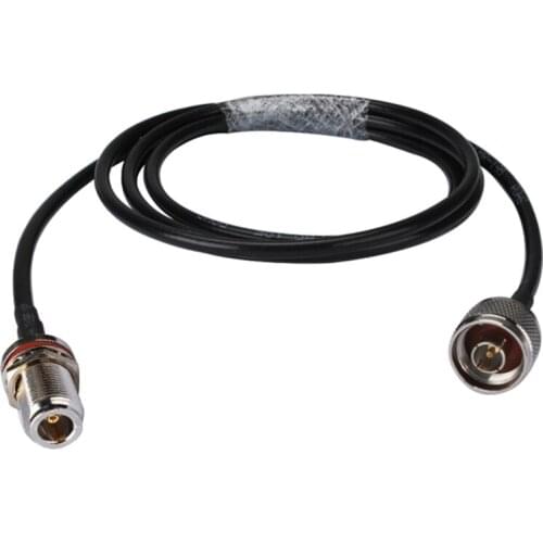 Superbat N BulkHead Female Jack with O-ring to N Straight Male Plug Pigtail Cable RG58 50cm for Wireless