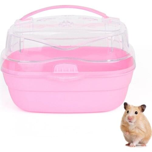 Hamster Carrier Cage Portable Chinchilla Nest Small Pets Habitat Hedgehog Guinea Pig Outdoor Travel Box Hamster Accessories