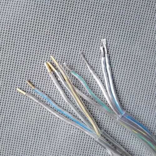 Transparent H03VV-F 5*0.75mm power cord sheath cable for Lighting lamps electrical wire pendant light machine power