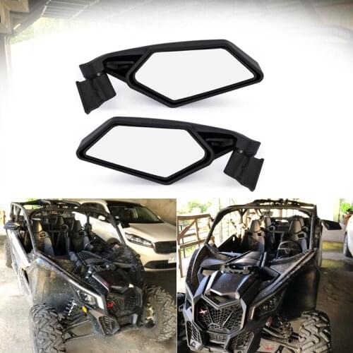 UTV Rearview Adjustable 4x4 Racing Side Mirrors Set for Can-Am Maverick X3 & MAX SSP for Suzuki King Quad 450 Quad 2017-2021