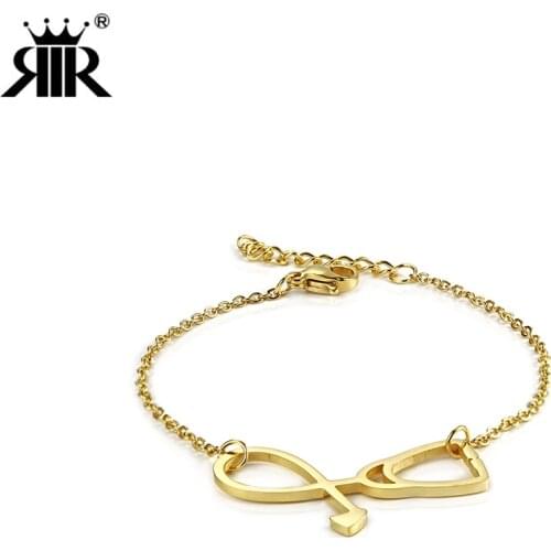 RIR Minimalist Doctor Medical Stethoscope Adjustable Bracelet Care Student Medical Stethoscope Bracelet Nurse Graduation Gift