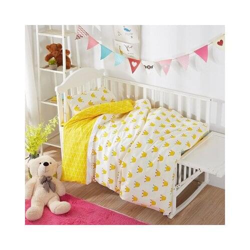 With Filling crown Nordic Kids Newborns Baby Bedding Set Baby Crib Linen unpick wash ropa cuna bebe,Duvet /Sheet/Pillow