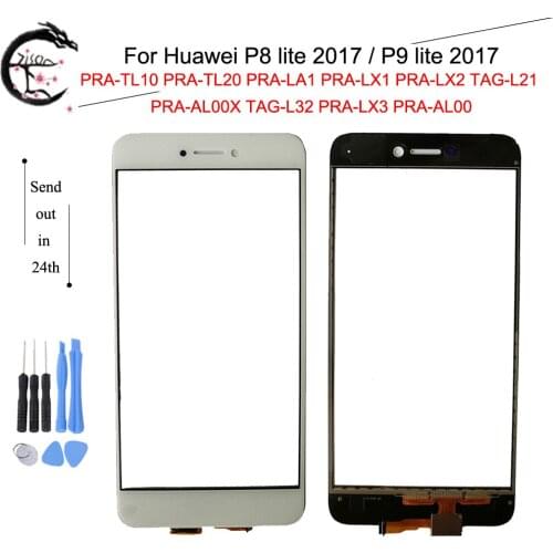 Touch Panel For Huawei P8 P9 Lite 2017 PRA-LX1 Touch Glass Screen Sensor Digitizer With FPC Flex Cable PRA LX2 LX3 LA1 TL10 TL20