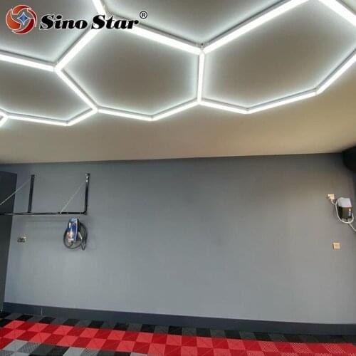 SLMC02 2.6M*2.1M (8.53ft *6.89ft) High performance auto wash shop export to South Korea hexagon led panel light