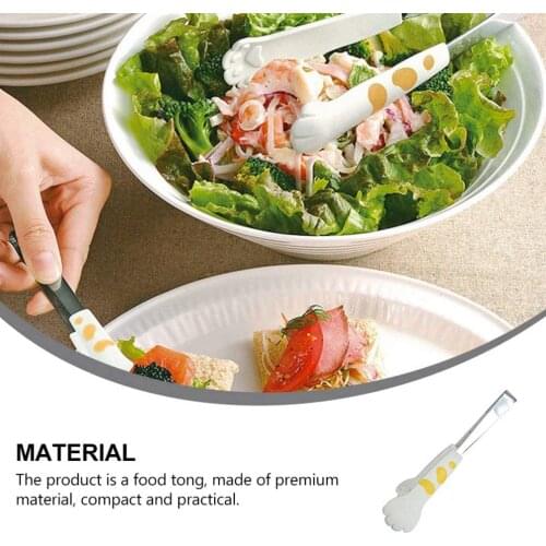 Cute Cat Paw Shape Food Salad Clips Tongs Meal Tongs Stainless Steel Barbecue Bread Tongs Grilling Cooking Tool Kitchen Gadgets