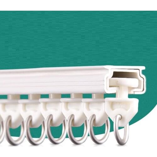 Ultra-thin curtain track slide rail bay window open pulley single slide balcony installation rod top installation free punch