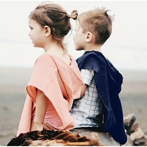 Boys Wind Breaker Girls Summer Jacket Blue Cloak 2021 New Outwear Kids Children