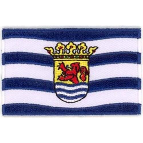 Zeeland Flag Embroidery Patches Made by Twill with Heat Cut Broder and Iron On Backing Accept Custom and MOQ50pcs Free Shipping