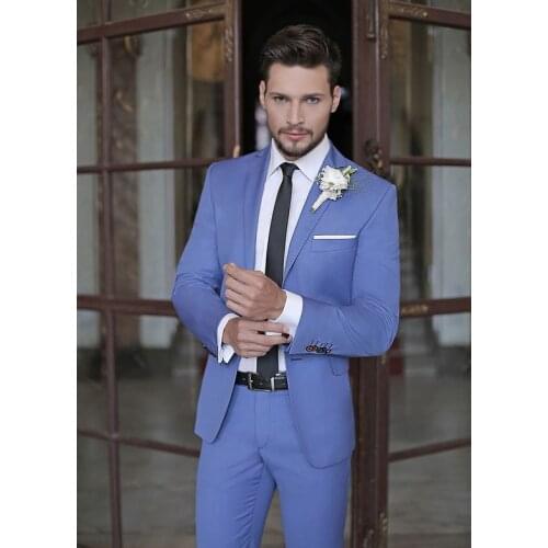 High Quality One Button Groomsmen Peak Lapel Groom Tuxedos Men Suits Wedding/Prom Best Man Blazer ( Jacket+Pants+Tie) T15