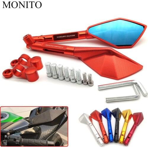 2019 Universal CNC Motorcycle Rear View Mirror Motorbike Rearview Side Mirror For SUZUKI DAYTONA 675/675R/955i ROCKET SPEED FOUR