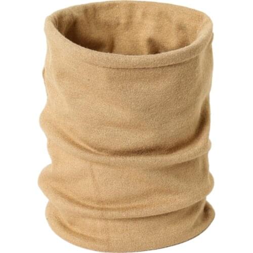 Winter Ring Neck Scarf Women Solid Cashmere Snood Neck Scarves Cotton Outdoor Warm Round Scarfs for Men Mask Thermal Unisex