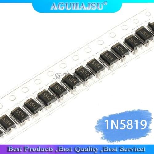 100pcs sma 1N5819 SMD IN5819 1A 40V do-214ac Schottky diode ss14