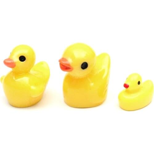 15pcs Little Yellow Duck Pendant Resin Crafts Christmas Decoration Flatback Cabochon Embellishment For Scrapbook DIY Accessoris