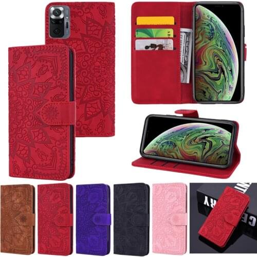 3d Emboss Case for Xiaomi Redmi Note 10 Pro 10s K40 K30S 9T 9A 9s 8T 8 Luxury Flip Leather Wallet Protection Phone Cover Fundas