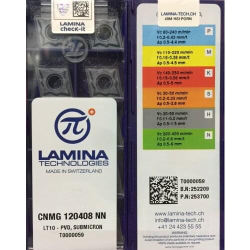CNMG120404 CNMG120408 CNMG120412 NN LT10 100% original Lamina Carbide insert Processing: stainless steel, steel, cast iron. Etc