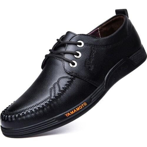 Designer Men Leather Shoes Men Casual Shoes High Quality Man Loafers Spring Summer Moccasins Fashion Male Shoes Black Footwear