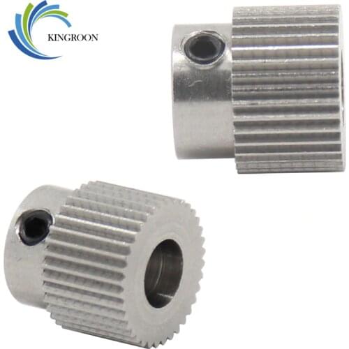 MK7 MK8 Gear 36 tooth Extruder Feeder Driver Teeth Pulley Bore 5mm 3D Printers Parts 36Teeth Tooth Wheels Part Stainless Steel