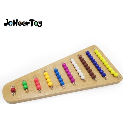 JaheerToy Montessori Early Childhood Toys Colored Beads Math Toy for Kids 1-10 Digital Iincrement Educational