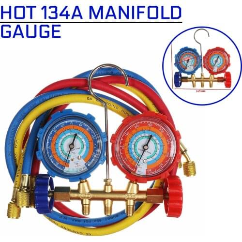 134a Hot Manifold Gauge Air Conditioning Fluorine Refrigerant Table Fluorine Cold Table Tool Refrigeration Repair Tool