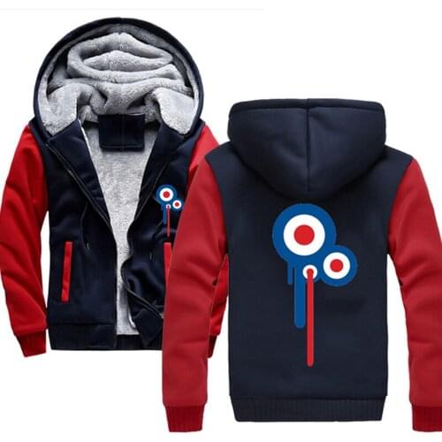Winter Hoodies Men Fashion Coat Liner Jacket Thicken Mods Circles Drip Sweatshirts Hoody Mans Coat