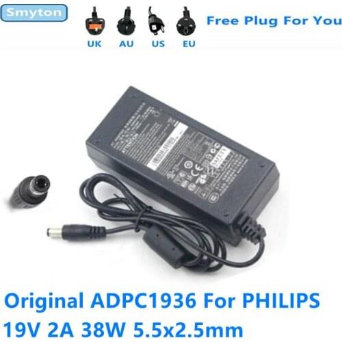 Original ADPC1936 19V 2A 38W ADPC1938EX AC Adapter For PHILIPS AOC 247ESQ 227E6L 220C4LSB/93 LCD Monitor Power Supply Charger