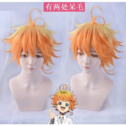 Good Shape Emma Cosplay Wig Anime Yakusoku no Neverland Emma Orange Cosplay Wig The Promised Neverland Emma Cosplay Wig