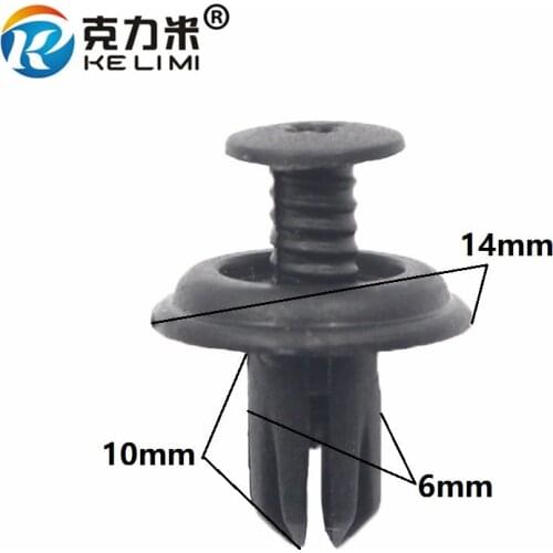 KE LI MI Plastic Fastener Clips 6mm expanding rivet For Toyota Honda universal Retainer Clip