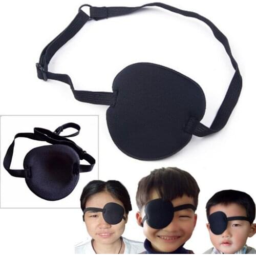 Adult Child Single Eye Cover Silk Eyeshade Sleeping Eye Mask One-eyed Cover Portable Soft Eye Patch Amblyopia Traning Goggles