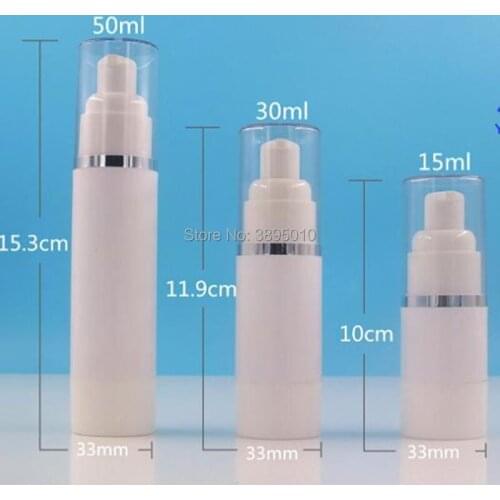 15/30/50ml Vacuum Empty Perfume Bottles With Airless Pump Cosmetic Bottle Travel Makeup Bottle F737
