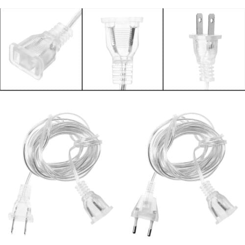 EU US Plug Male To Female Power Supply Extension Cable For PC Wall Charger LED